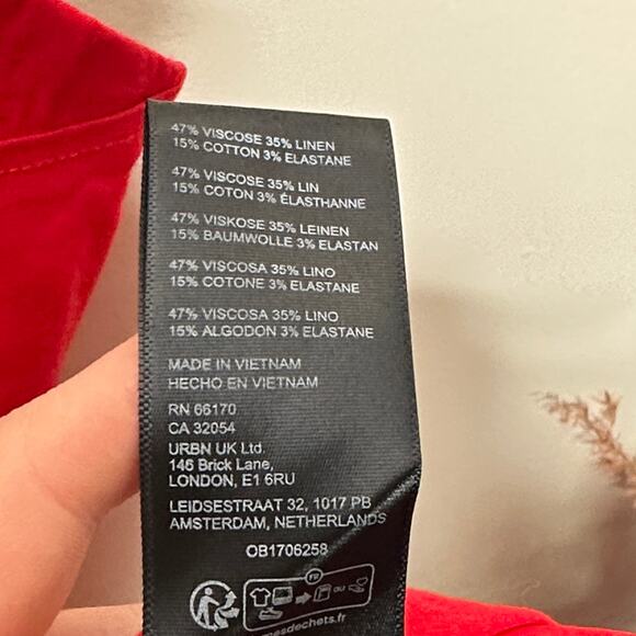 ANTHROPOLOGIE Slim Corset Midi Dress Cherry Bomb Red Sz XL {E44} - Picture 5 of 5